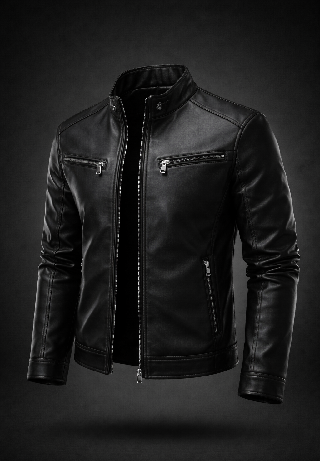 Black Leather Jacket V8